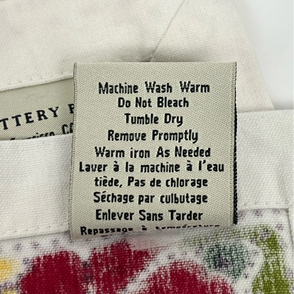 Set of 2 Pottery Barn 100% cotton block print multicolor placemats.